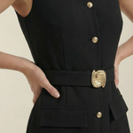 Arlene Midi Dress with Button Details