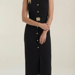 Arlene Midi Dress with Button Details