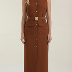 Arlene Midi Dress with Button Details