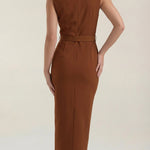 Arlene Midi Dress with Button Details
