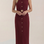 Arlene Midi Dress with Button Details
