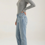 Long-sleeved knit top with Barbara-style slits