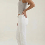 Blair sleeveless blouse with ruching and square neckline