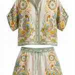 Brenda Outfit: Boho Print Shirt and Shorts