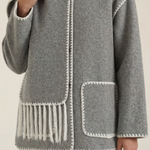Catherine jacket with contrasting scarf