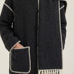 Catherine jacket with contrasting scarf