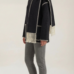 Catherine jacket with contrasting scarf