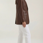 Catherine Oversized Leather Blazer