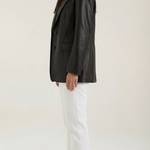 Catherine Oversized Leather Blazer