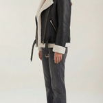 Christine fleece jacket with belt