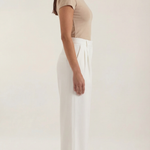 Claire straight-cut, high-waisted trousers