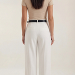 Claire straight-cut, high-waisted trousers