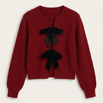 Cynthia Knitted Sweater with Bow Detail