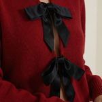 Cynthia Knitted Sweater with Bow Detail