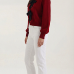 Cynthia Knitted Sweater with Bow Detail