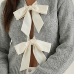 Cynthia Knitted Sweater with Bow Detail