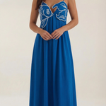 Deborah embroidered long dress