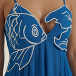 Deborah embroidered long dress