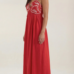 Deborah embroidered long dress