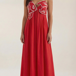 Deborah embroidered long dress