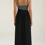 Deborah long dress with embroidery