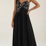 Deborah embroidered long dress