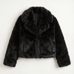 Black Faux Leather Debra Jacket