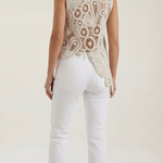 Delia Asymmetrical Blouse with Lace Details