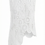 Delia Asymmetrical Blouse with Lace Details
