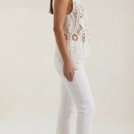 Delia Asymmetrical Blouse with Lace Details