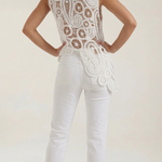 Delia Asymmetrical Blouse with Lace Details