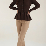 Diana cardigan with ruffles and buttons