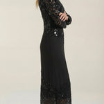 Elise Maxi Dress with Sequins and Lace
