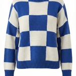 Plaid knit sweater