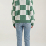 Plaid knit sweater