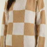Plaid knit sweater
