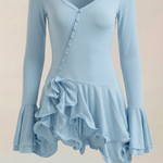 Estelle Short Dress with Ruffles