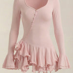 Estelle Short Dress with Ruffles