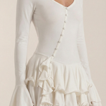 Estelle Short Dress with Ruffles