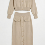 Evelyn Luxe Knit Set with Buttons