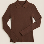 Wool sweater with collar - Gail Langarm