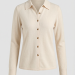 Gladys knitted cardigan with collar and buttons