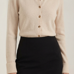 Gladys knitted cardigan with collar and buttons