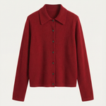 Gladys knitted cardigan with collar and buttons