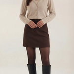 Gladys knitted cardigan with collar and buttons