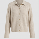 Gladys knitted cardigan with collar and buttons