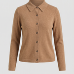 Gladys knitted cardigan with collar and buttons