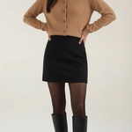 Gladys knitted cardigan with collar and buttons