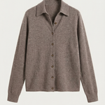 Gladys knitted cardigan with collar and buttons