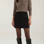 Gladys knitted cardigan with collar and buttons